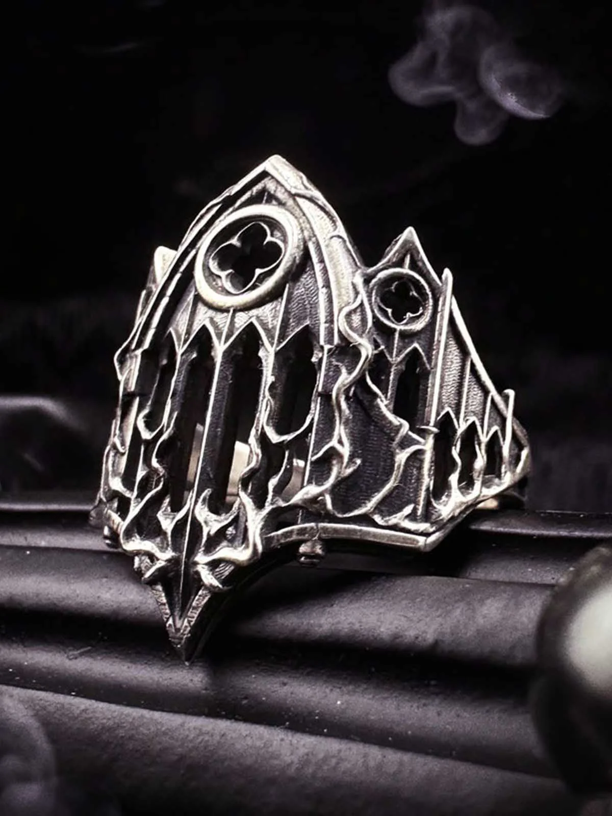 Gothic Armor Open Ring Adjustable - Image 3