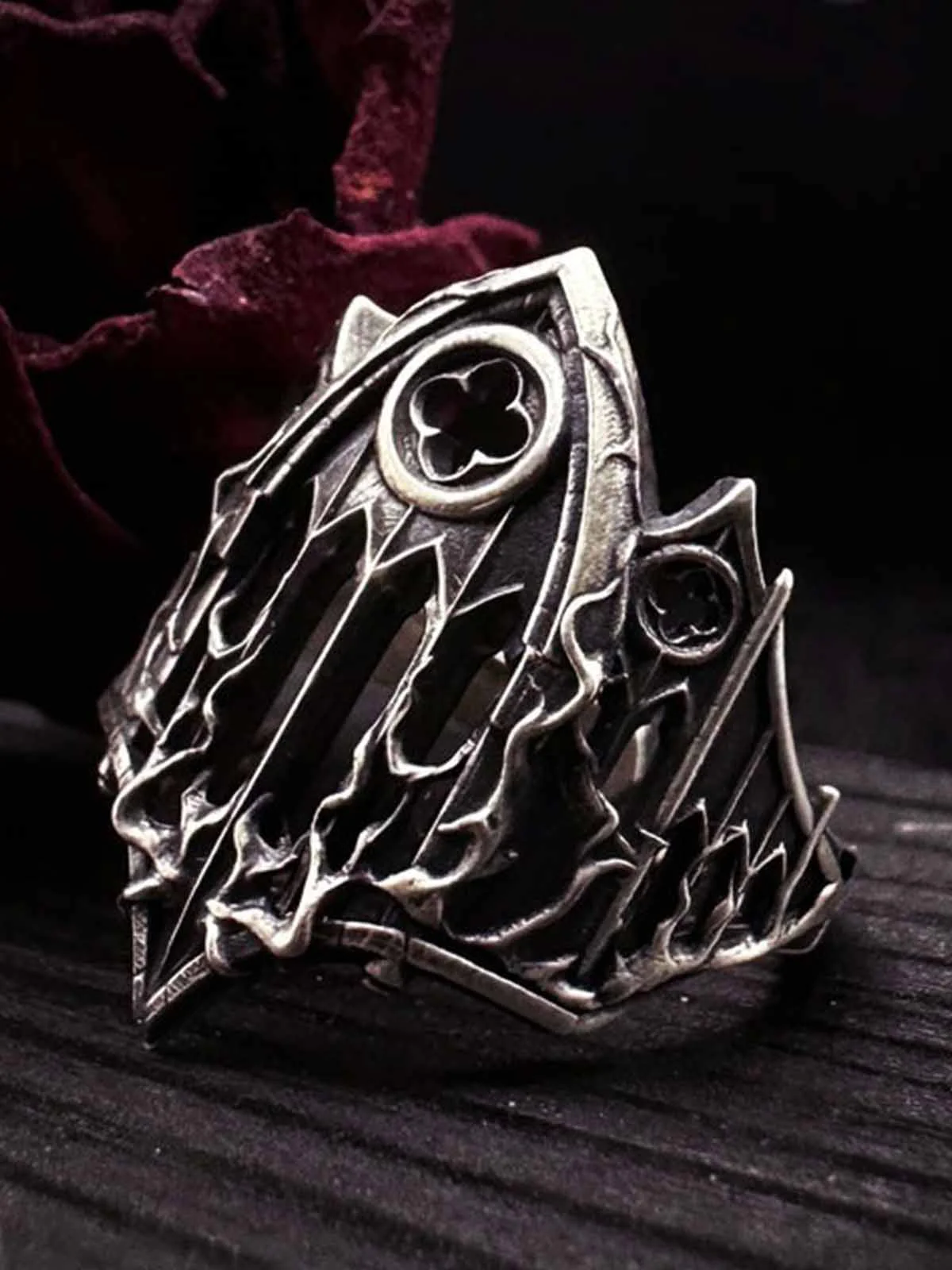 Gothic Armor Open Ring Adjustable - Image 4