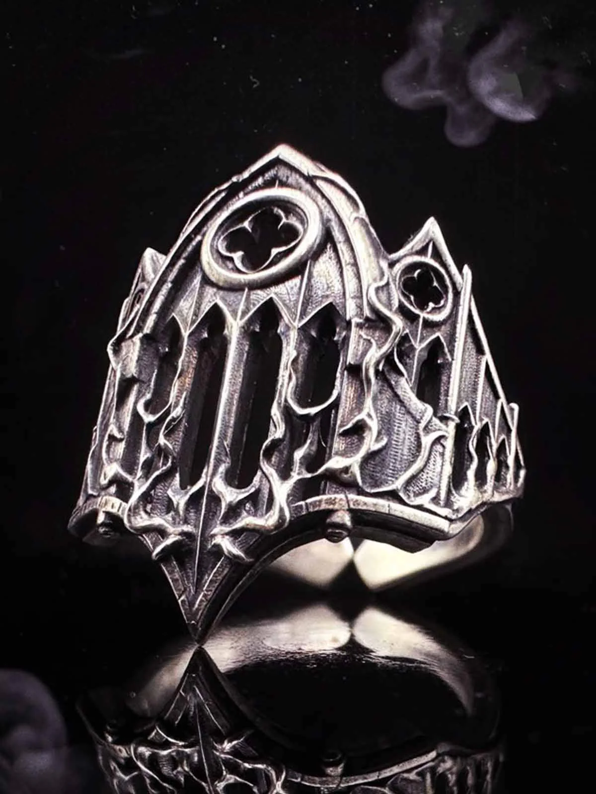 Gothic Armor Open Ring Adjustable - Image 5