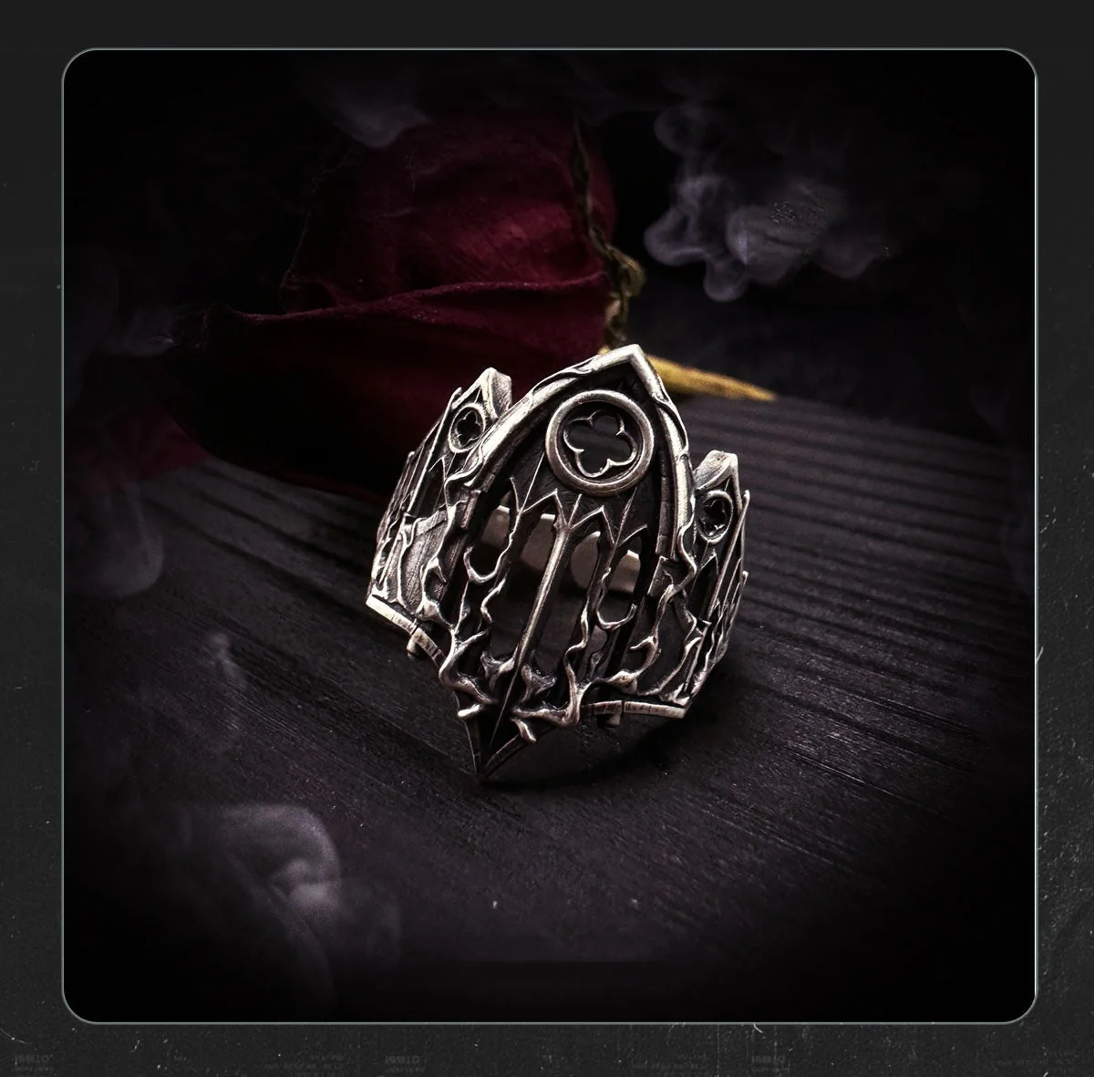 Gothic Armor Open Ring Adjustable - Image 6