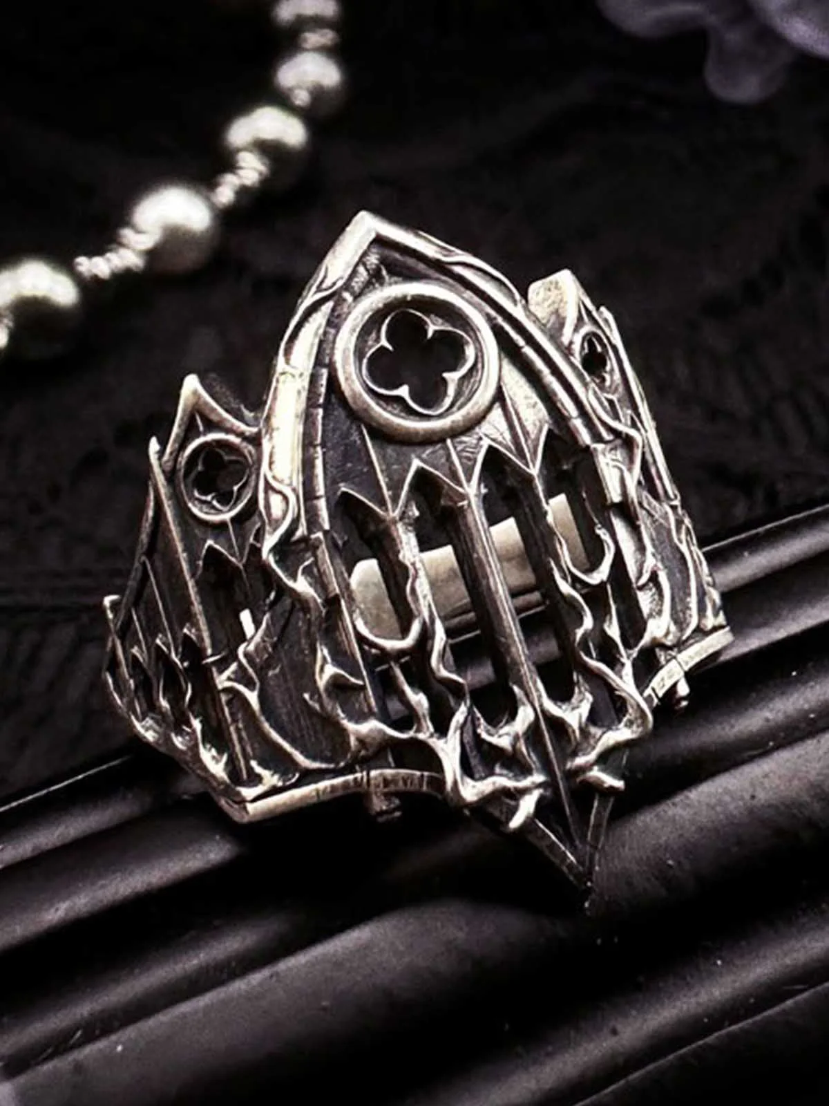 Gothic Armor Open Ring Adjustable - Image 8