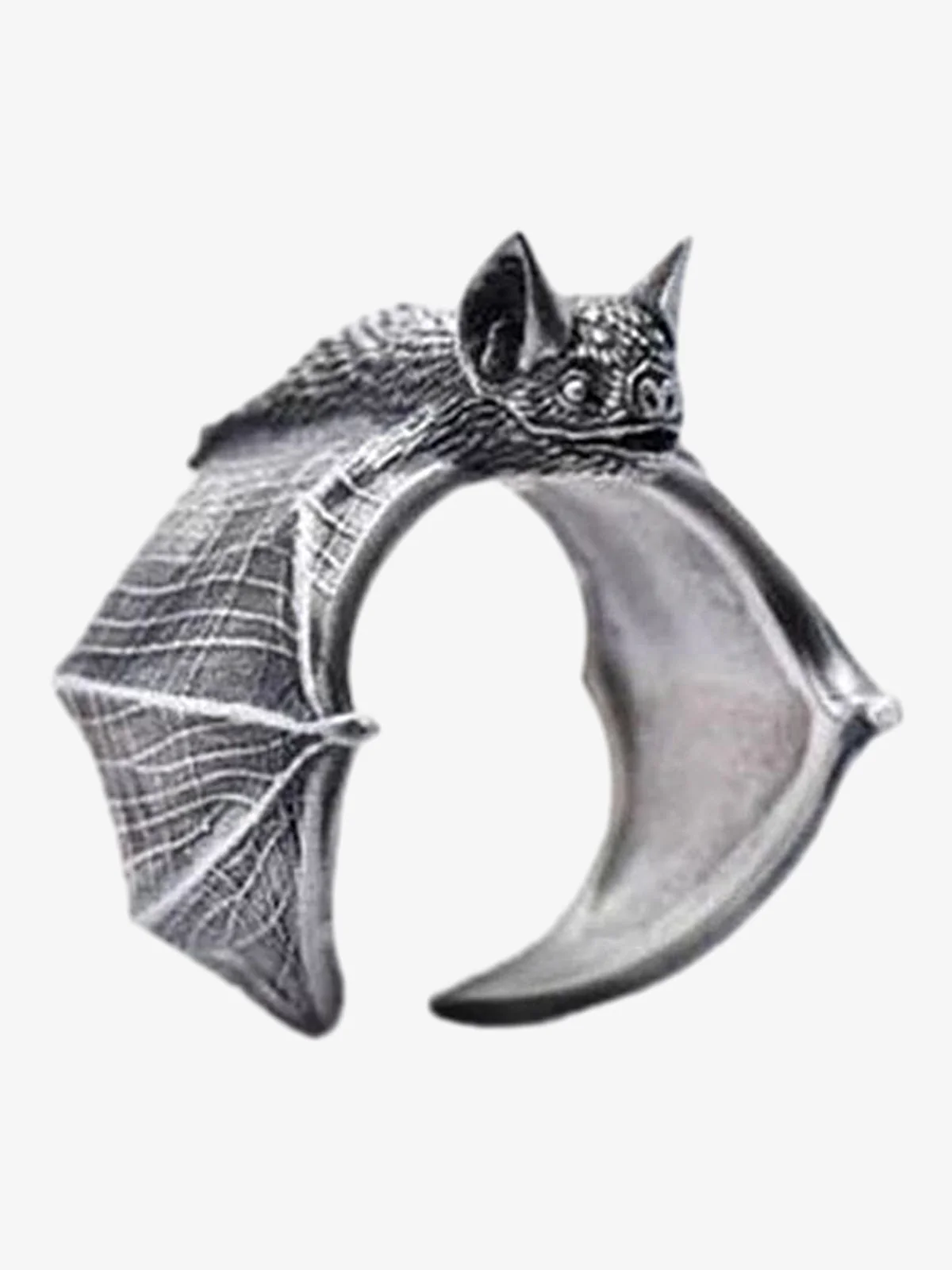 Gothic Bat Open Ring - Image 4