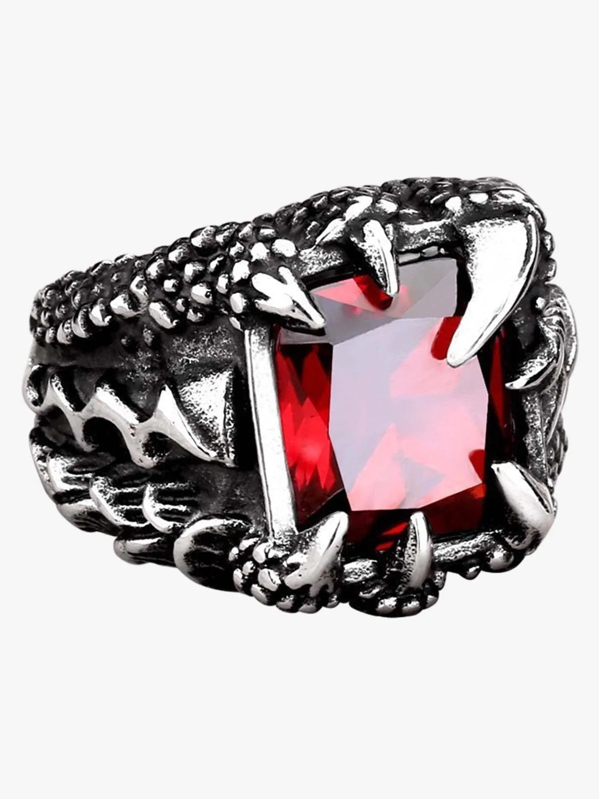 Gothic Claw Stone Open Ring - Image 2