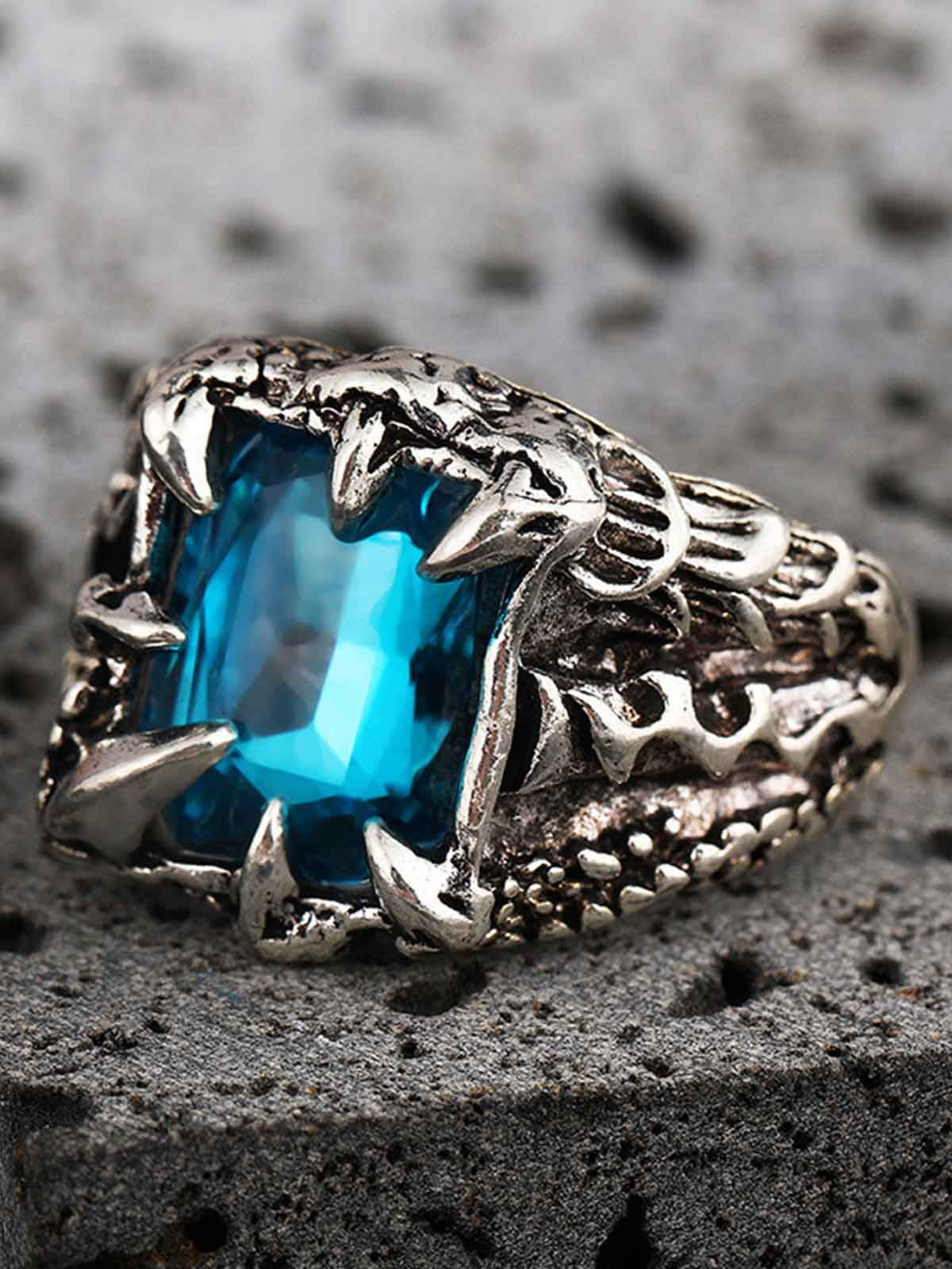 Gothic Claw Stone Open Ring - Image 5