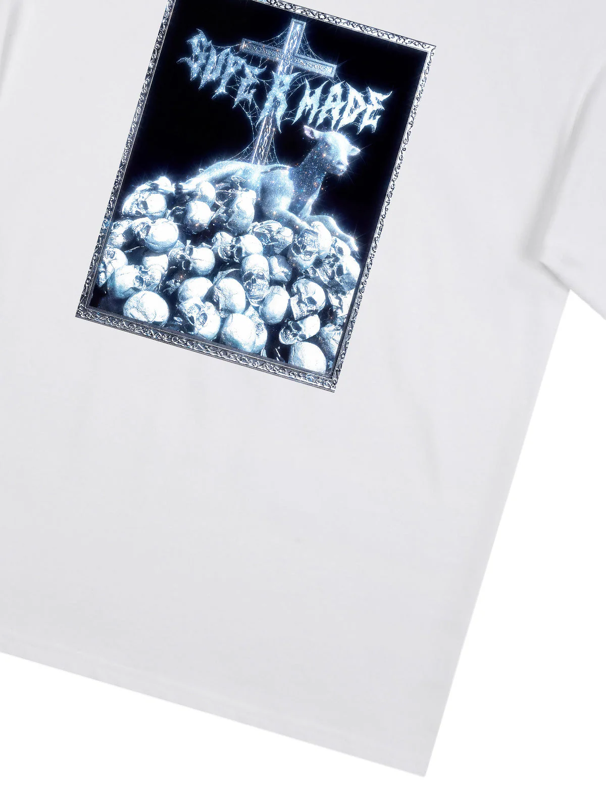 Gothic Cross Skull Graphic T-Shirt - Image 10