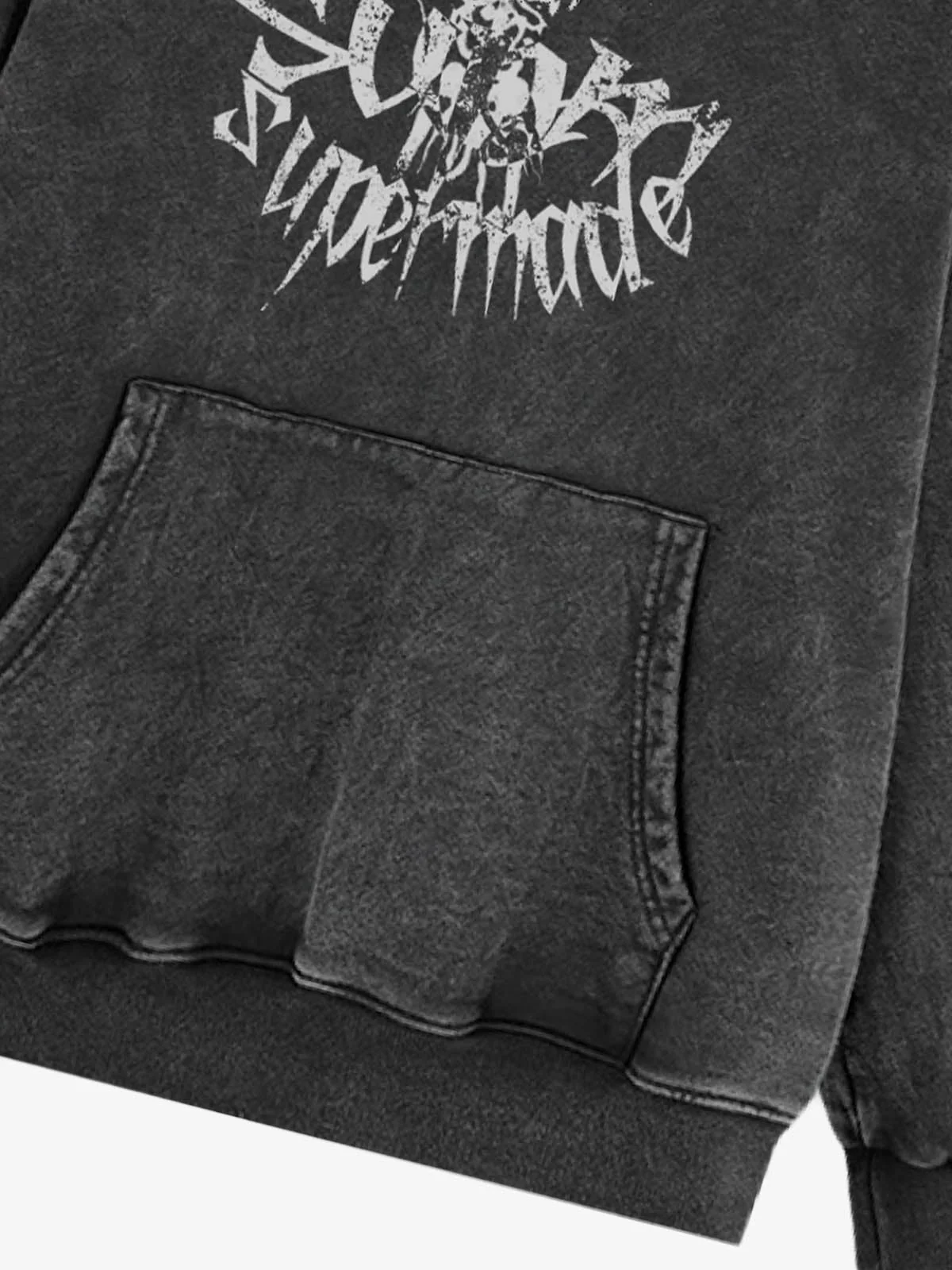 Gothic Devil Graphic Washed Hoodie - Image 14