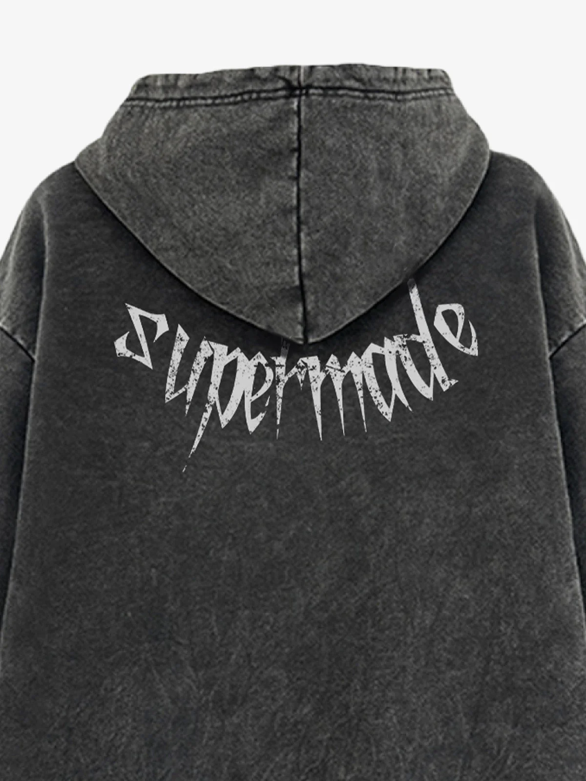 Gothic Devil Graphic Washed Hoodie - Image 15