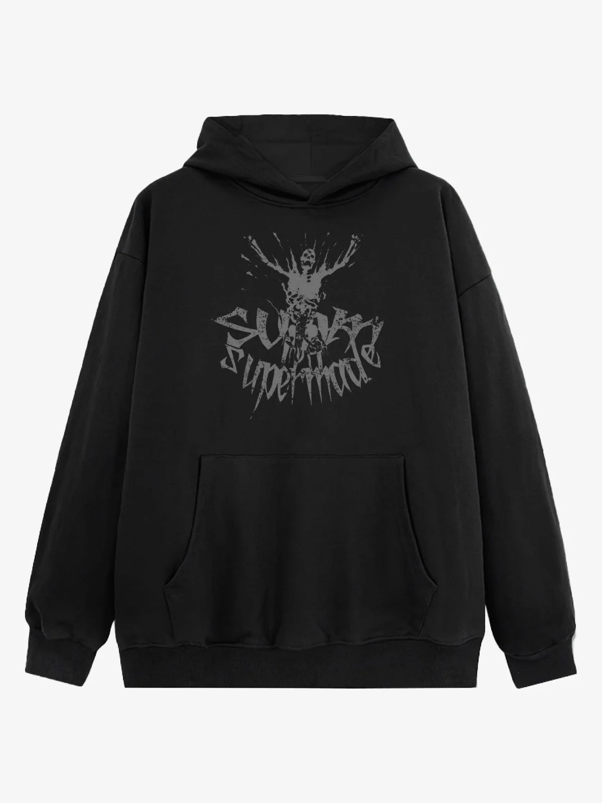 Gothic Devil Graphic Washed Hoodie - Image 16