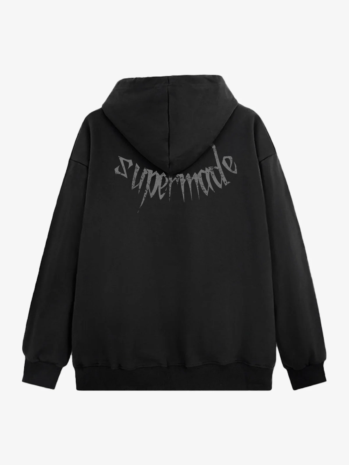 Gothic Devil Graphic Washed Hoodie - Image 4