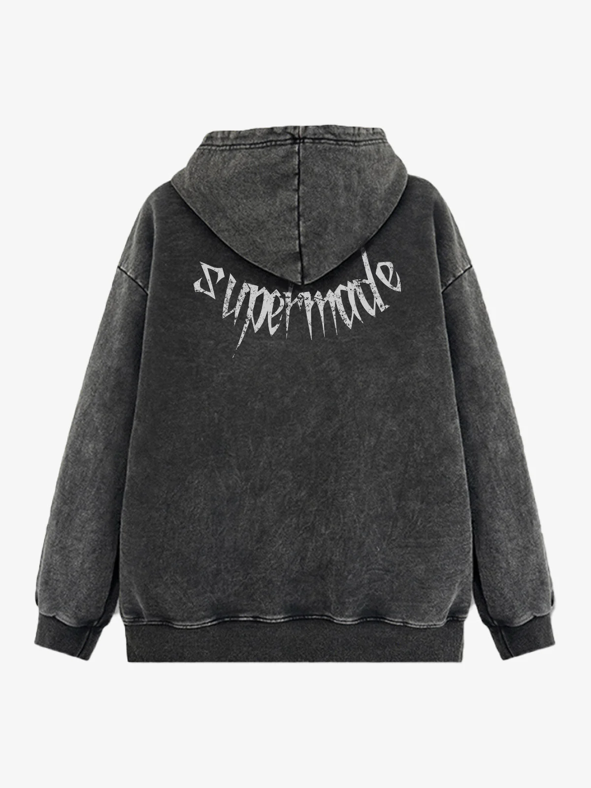Gothic Devil Graphic Washed Hoodie - Image 6