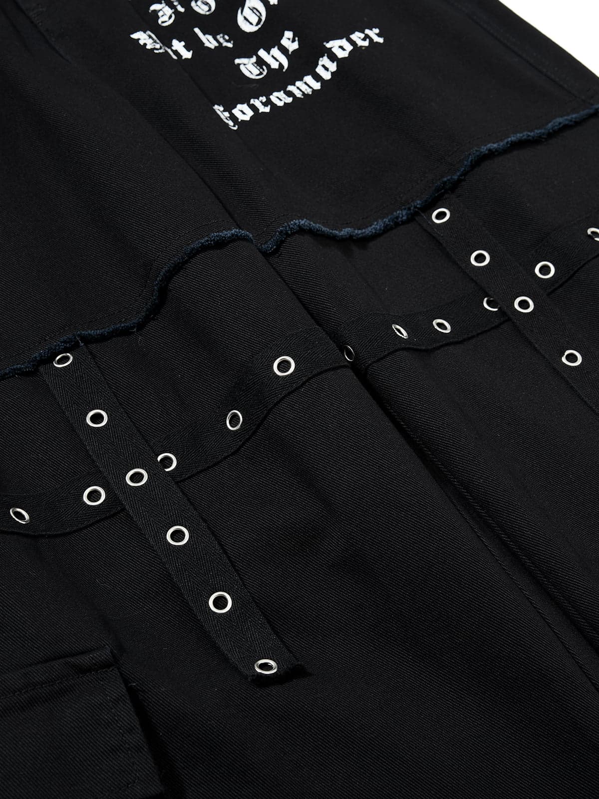 Gothic Graphic Eyelet Strap Pants - Image 6