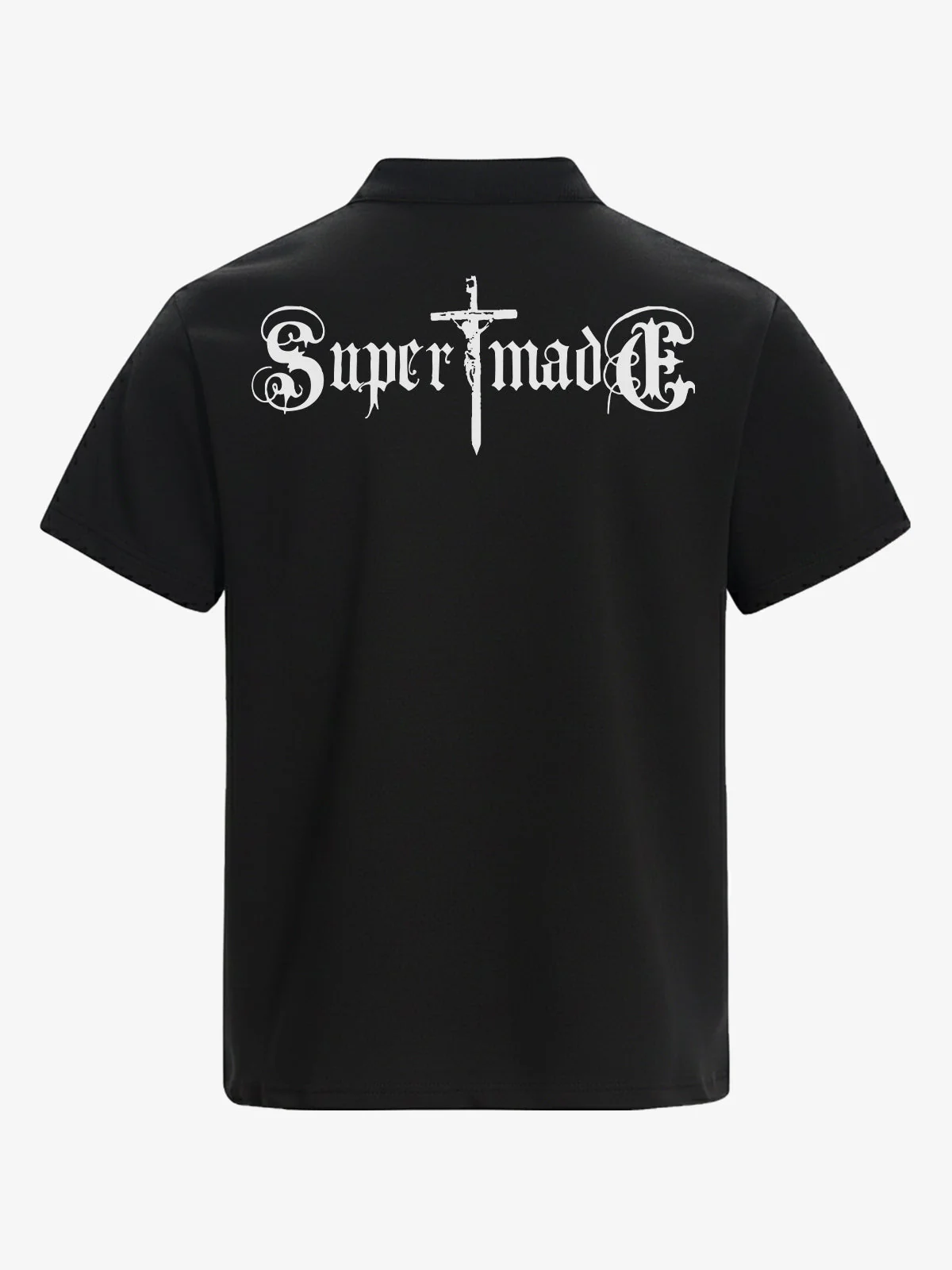 Gothic Graphic Henley Collar T-Shirt - Image 4