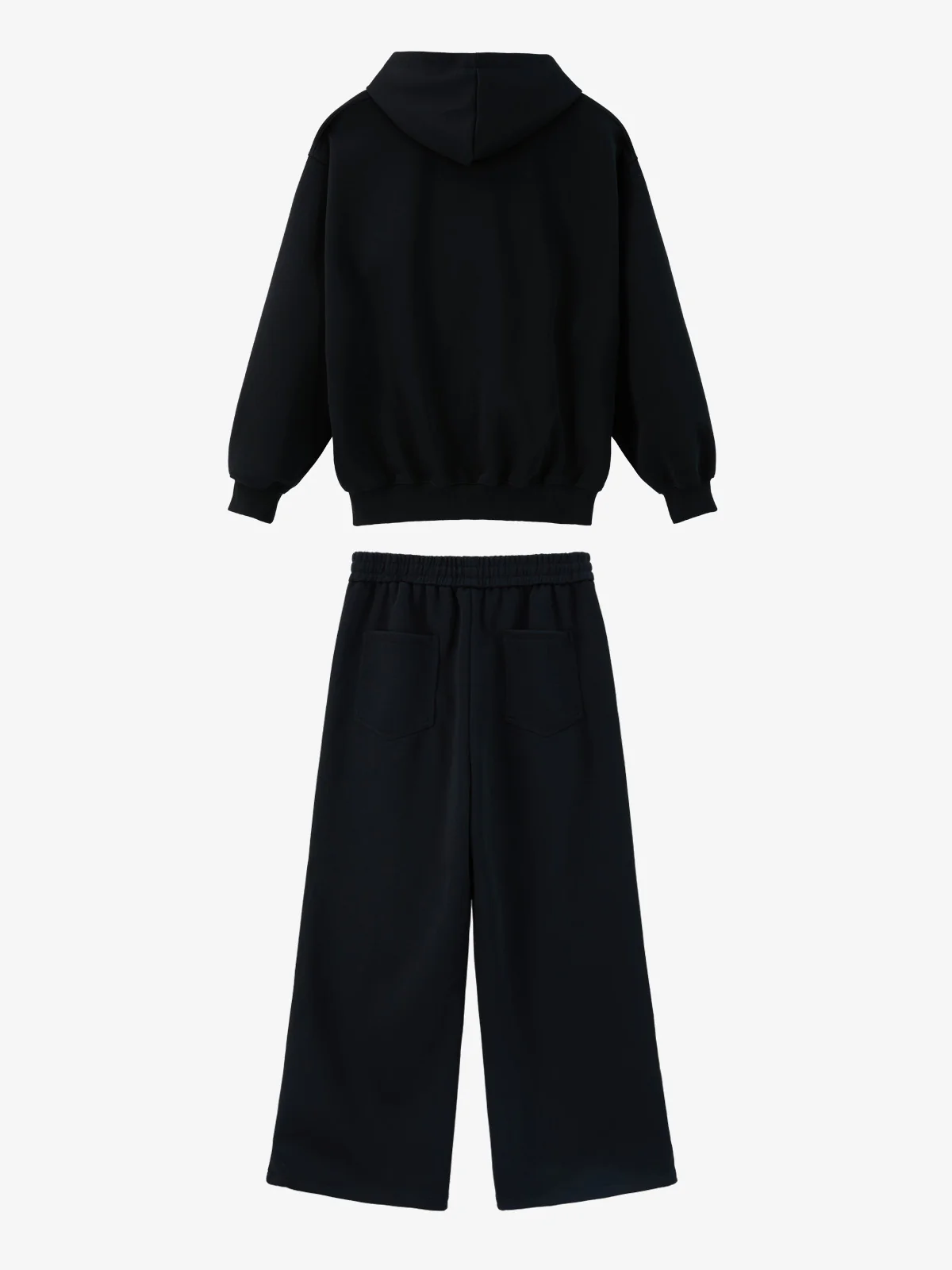 Gothic Letter Cross Embroidery Zip Up Hoodie and Sweatpants Set - Image 15