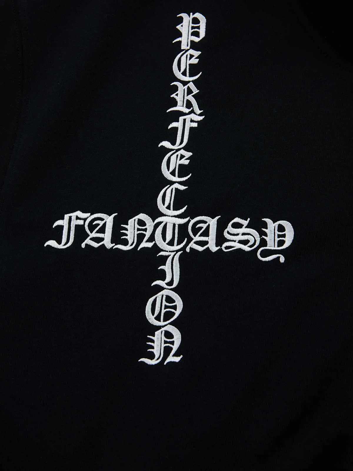 Gothic Letter Cross Embroidery Zip Up Hoodie and Sweatpants Set - Image 34