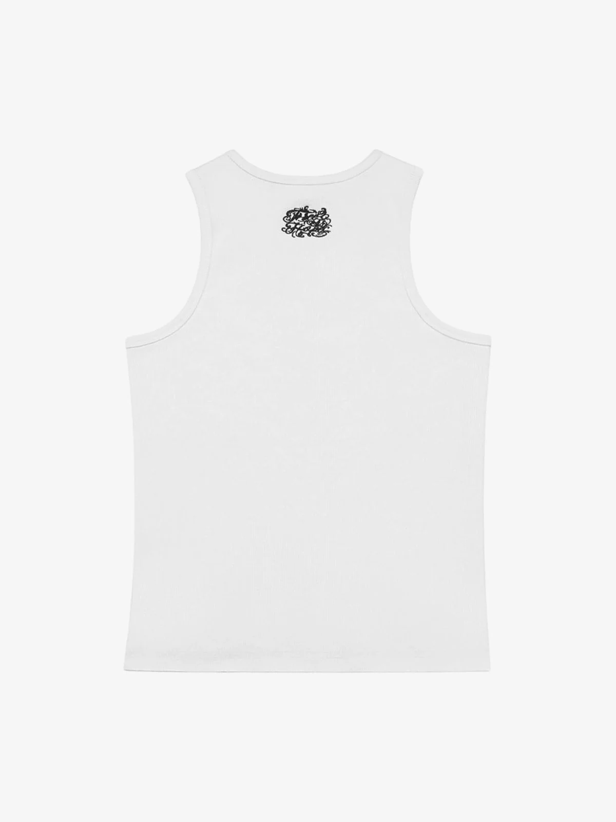 Gothic Lettering Embroidered Ribbed Vest - Image 7