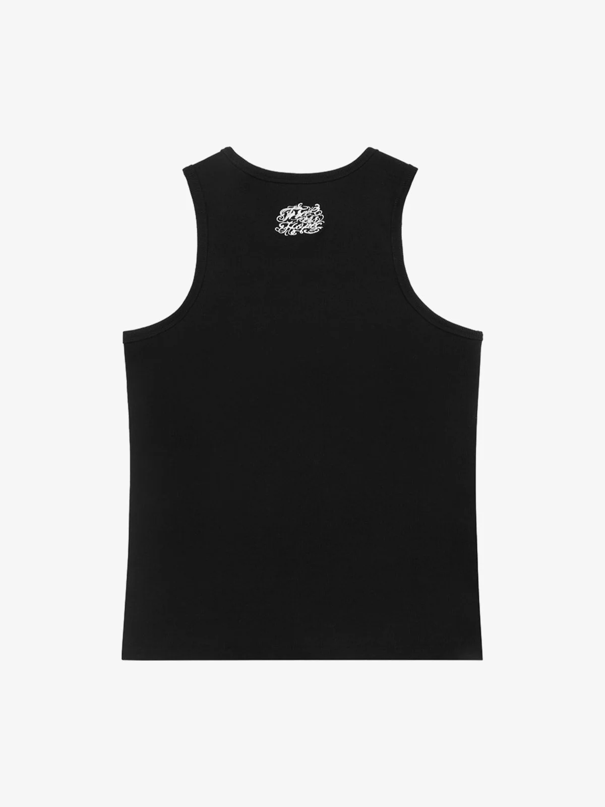 Gothic Lettering Embroidered Ribbed Vest - Image 8