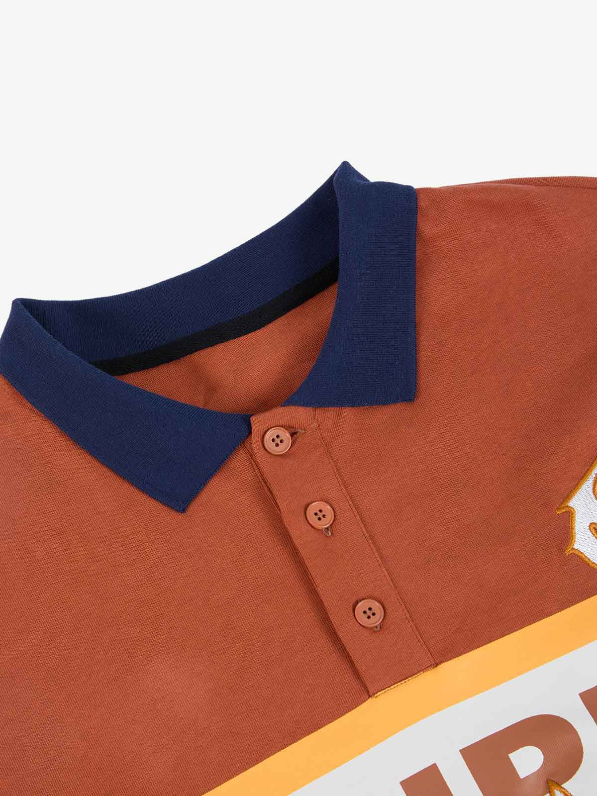 Gothic Number Stripe Rugby Collar Sweatshirt - Image 23