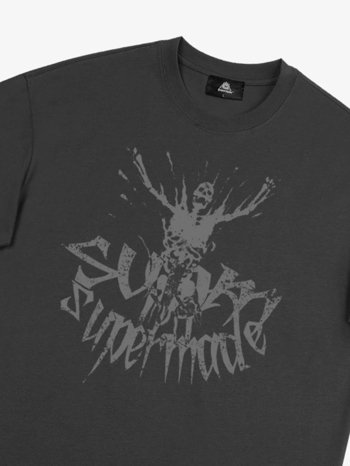 Gothic Skull Distressed Letter T-Shirt - Image 23