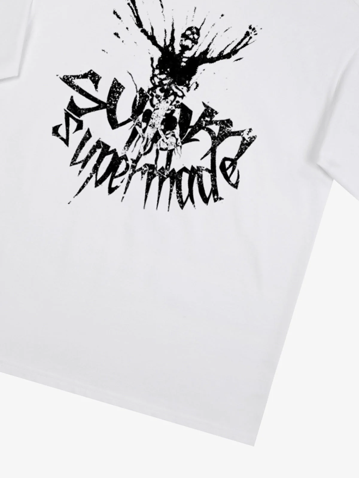 Gothic Skull Distressed Letter T-Shirt - Image 28