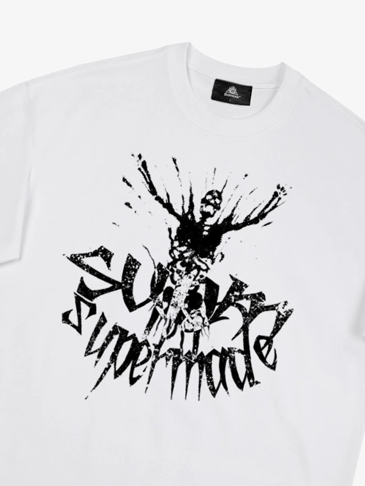 Gothic Skull Distressed Letter T-Shirt - Image 29