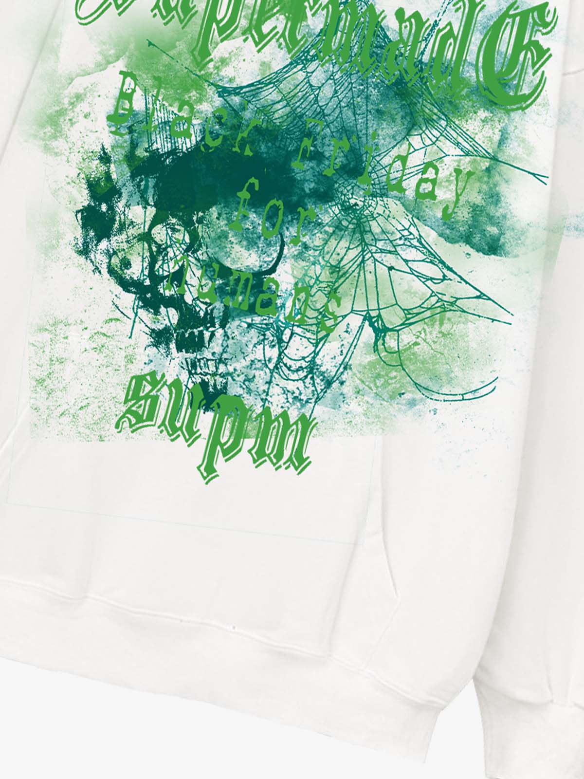 Gothic Skull Spider Web Graphic Hoodie - Image 16