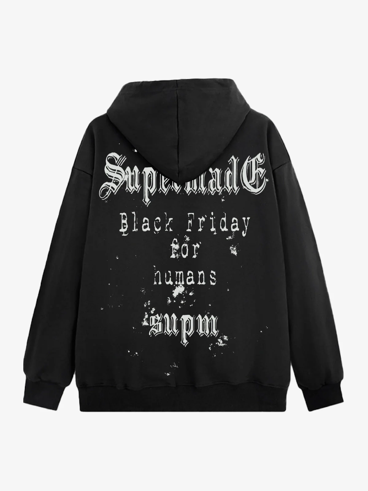 Gothic Skull Spider Web Graphic Hoodie - Image 4