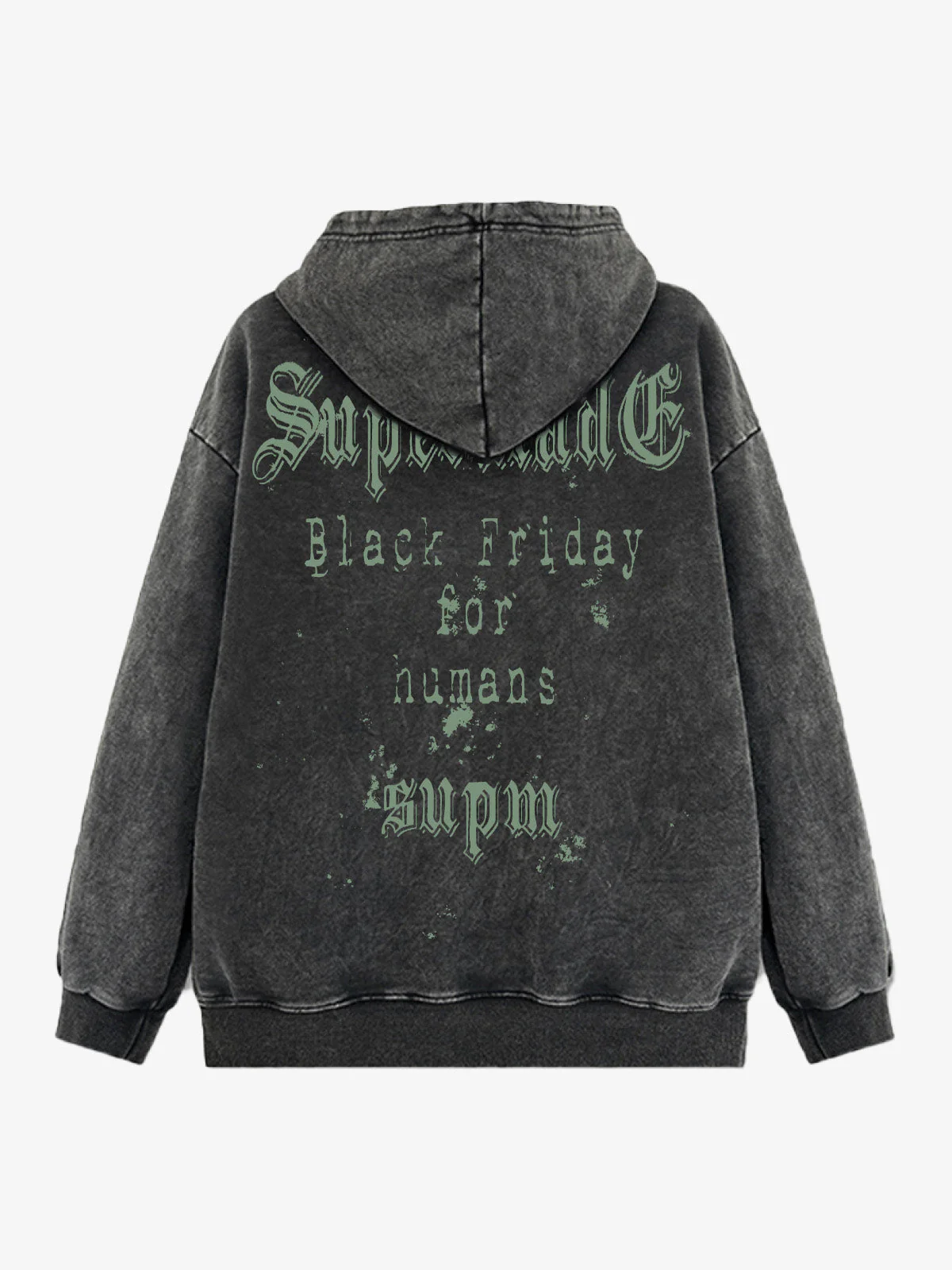 Gothic Skull Spider Web Graphic Hoodie - Image 5