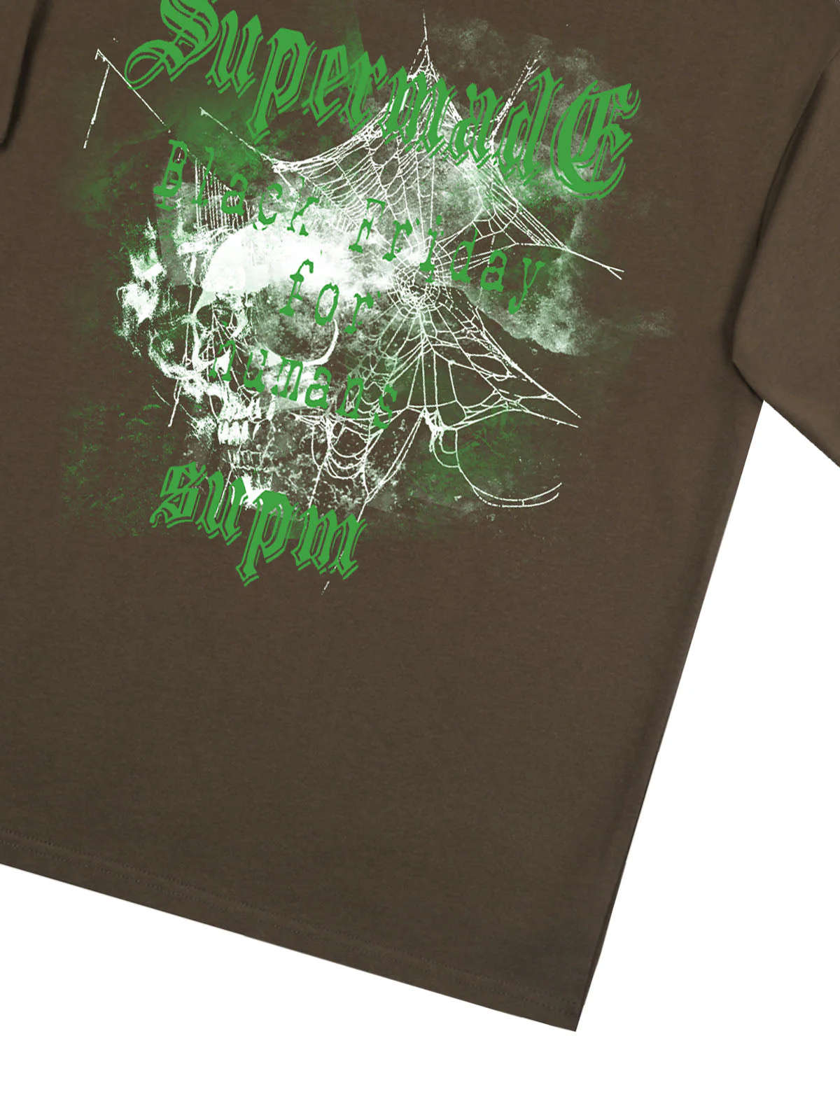 Gothic Skull Spiderweb Graphic T-Shirt - Image 17