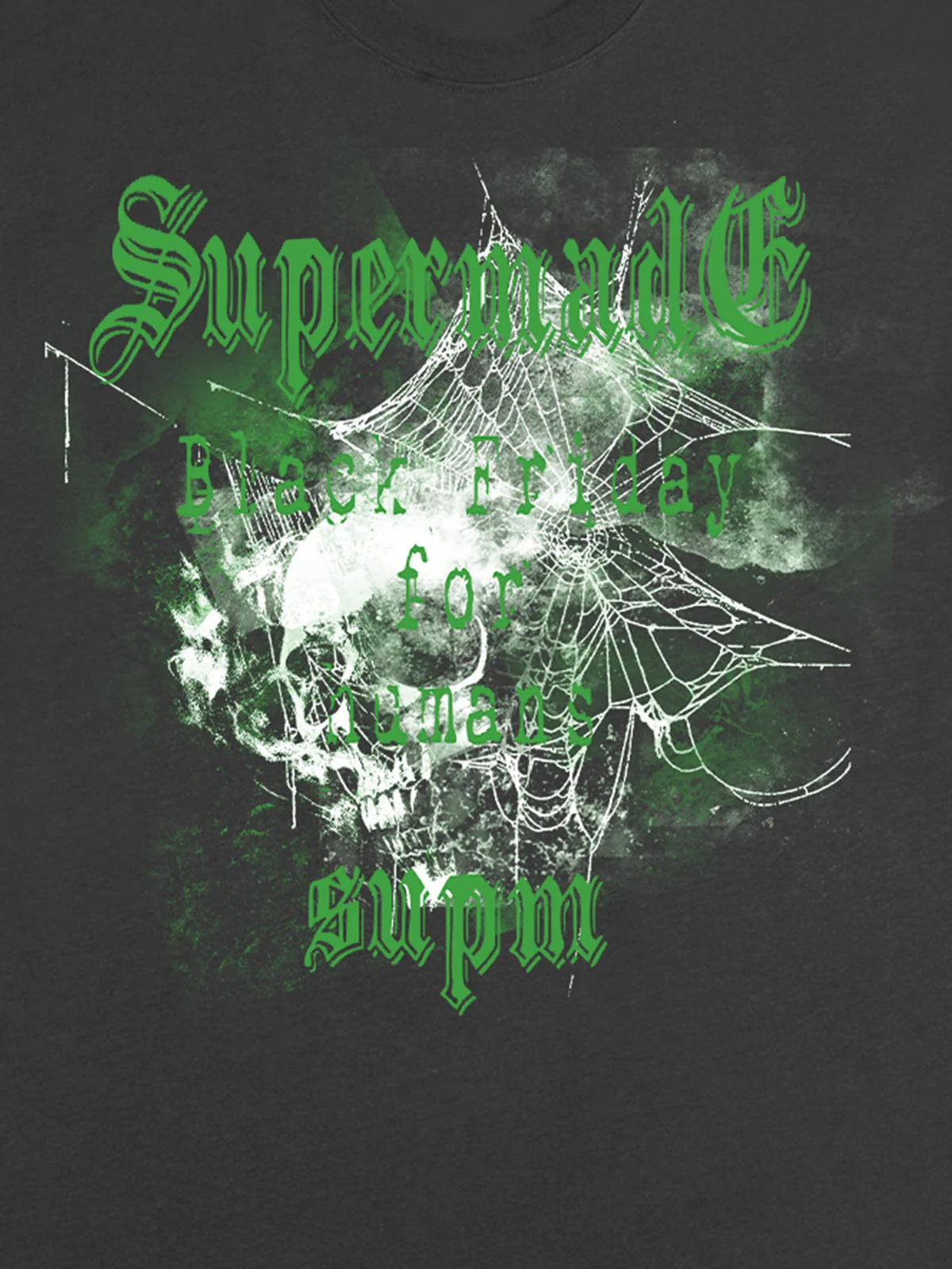 Gothic Skull Spiderweb Graphic T-Shirt - Image 34