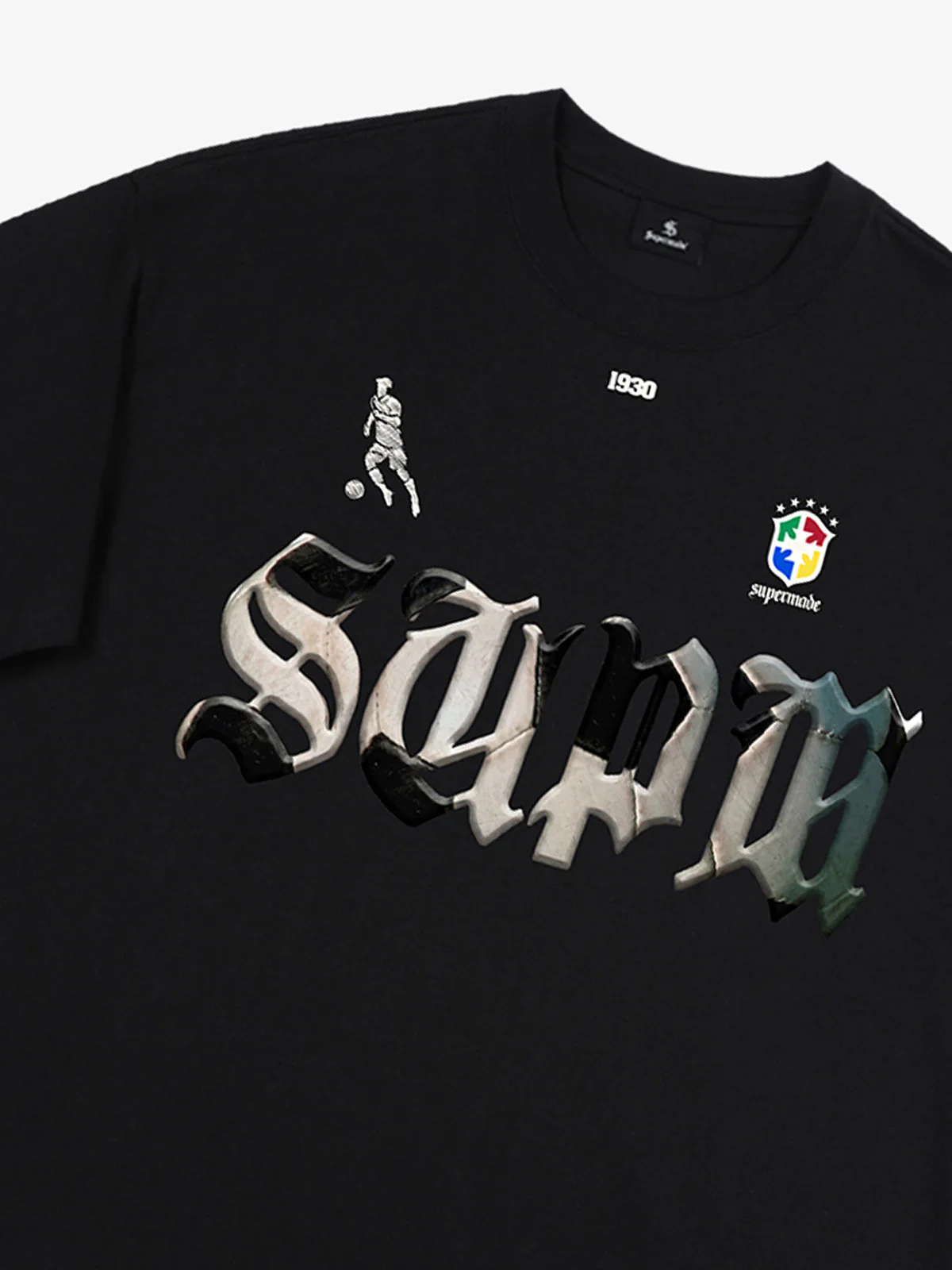 Gothic "SUPM" Soccer Graphic T-Shirt - Image 5