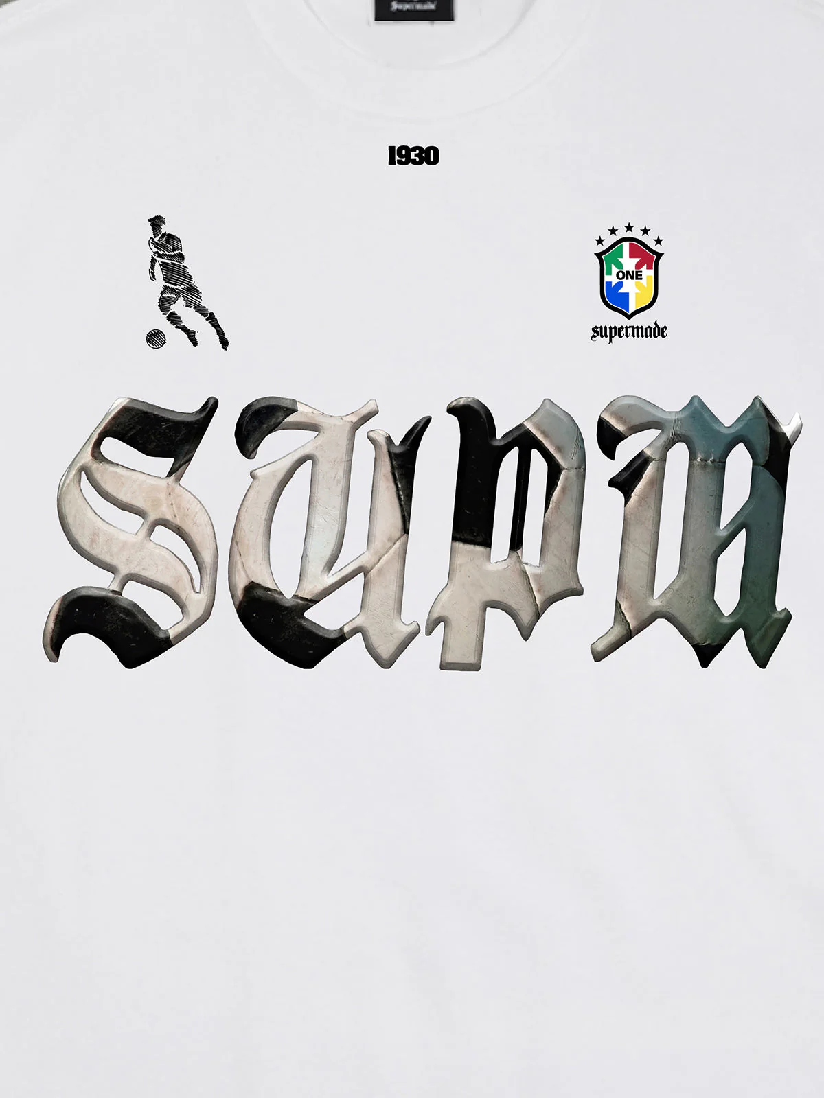 Gothic "SUPM" Soccer Graphic T-Shirt - Image 8