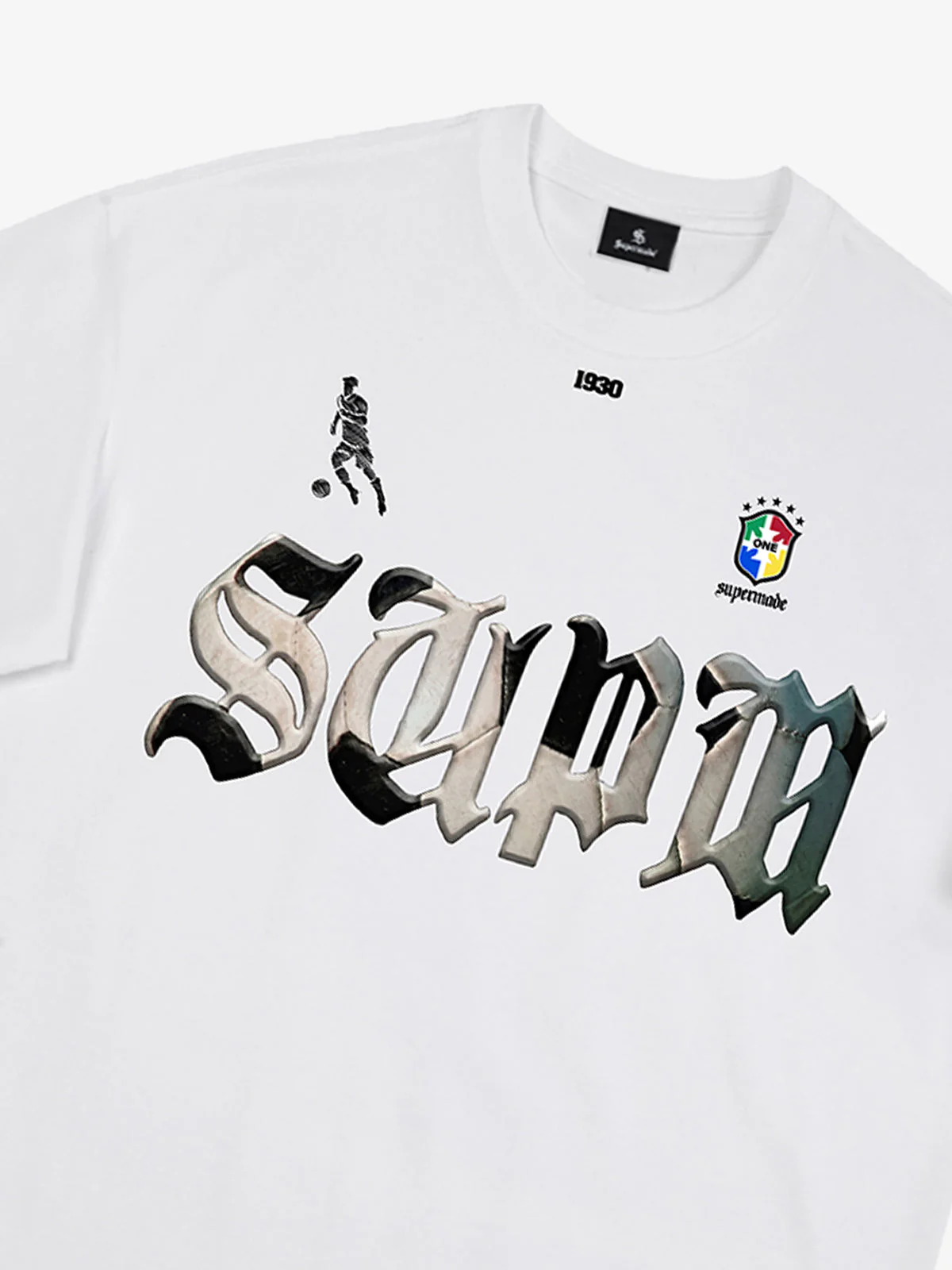 Gothic "SUPM" Soccer Graphic T-Shirt - Image 9