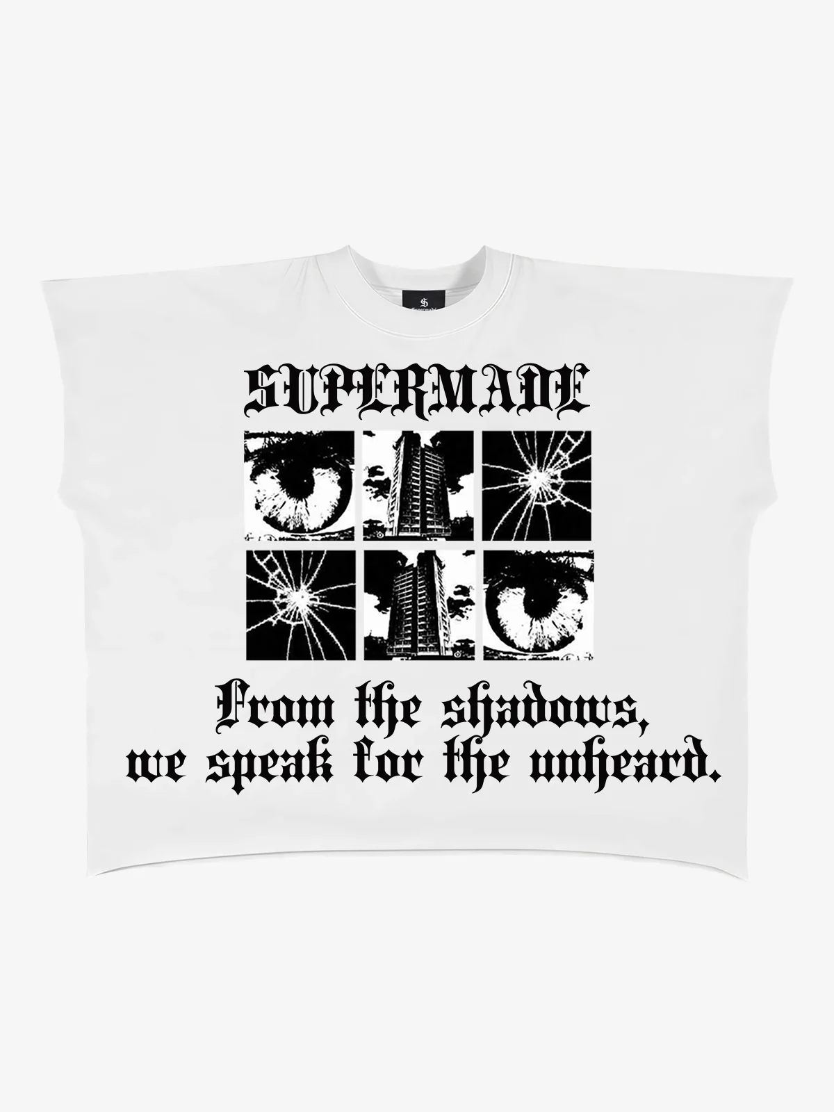 Gothic Text Graphic Cut-Off Sleeveless T-Shirt - Image 4
