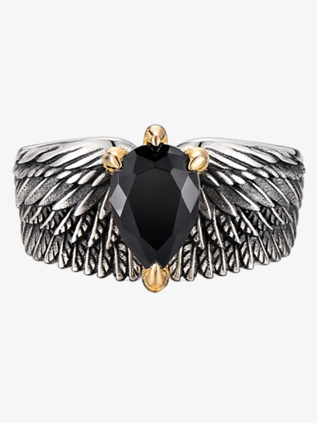 Gothic Wing Stone Ring