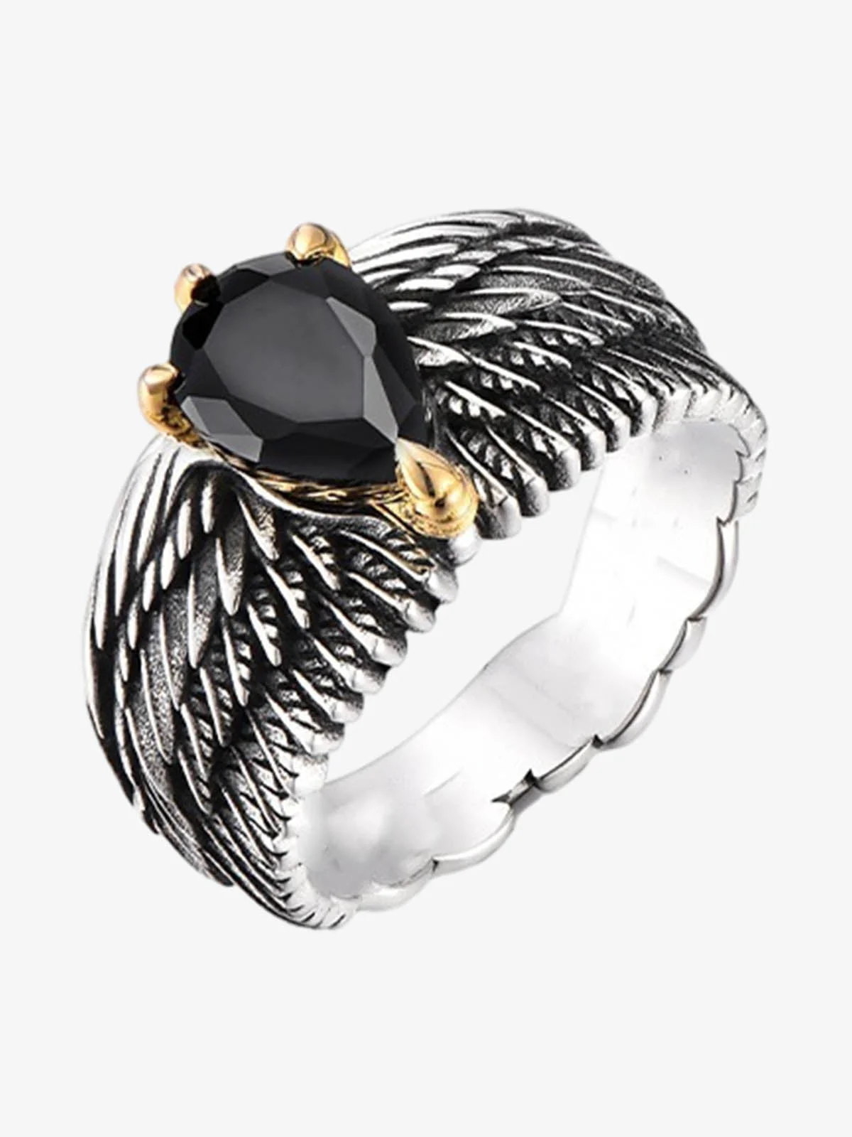 Gothic Wing Stone Ring - Image 2