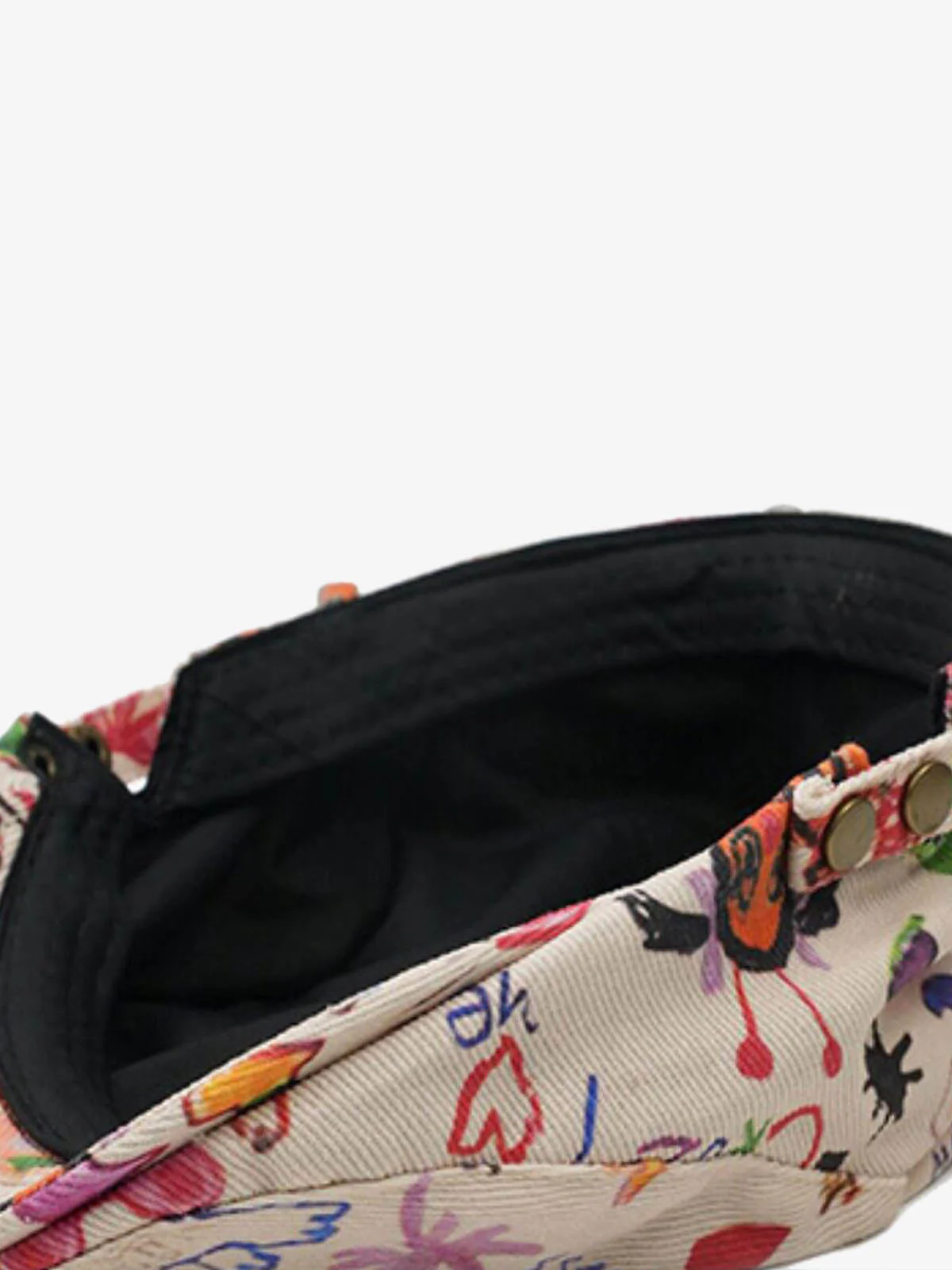 Graffiti Doodle Print Cotton Newsboy Cap - Image 6