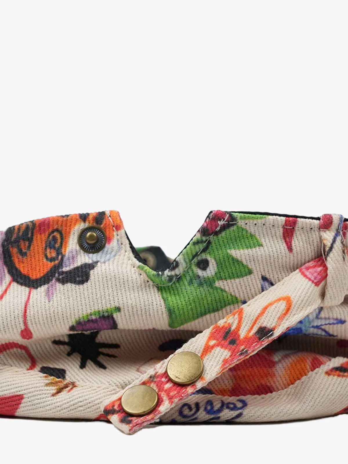Graffiti Doodle Print Cotton Newsboy Cap - Image 7