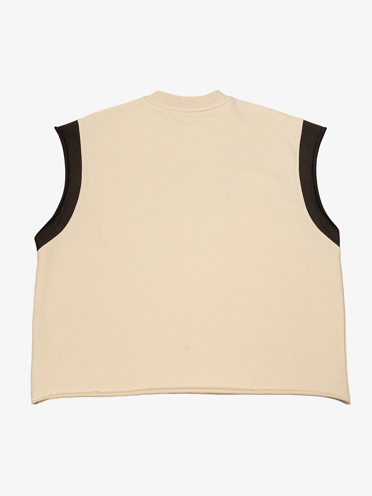 Graffiti Graphic Contrast Trim Raw Edge Sleeveless T-Shirt - Image 7