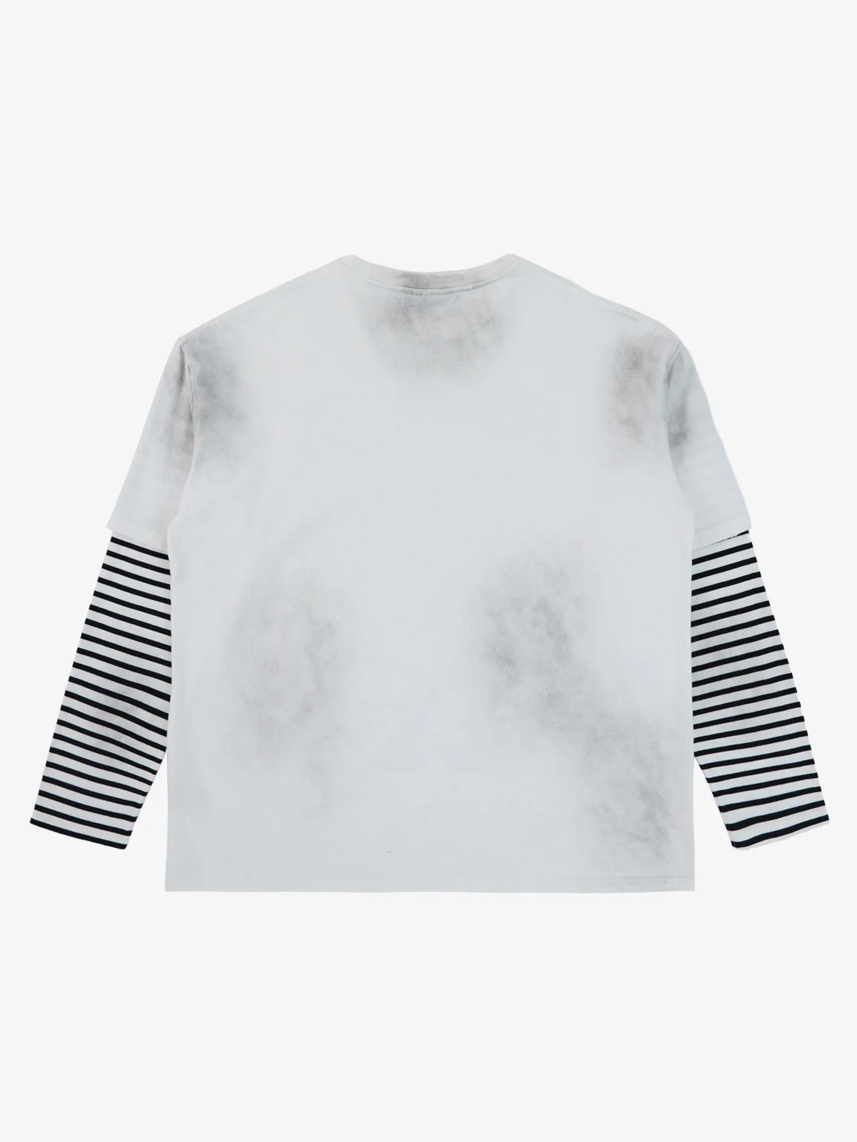 Grunge Graphic Distressed Cage Striped Long-Sleeve T-Shirt - Image 3