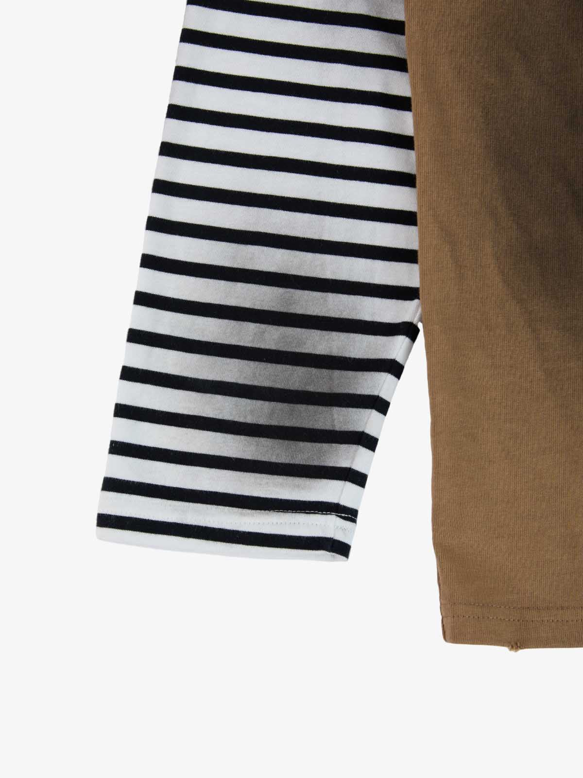 Grunge Graphic Distressed Cage Striped Long-Sleeve T-Shirt - Image 9