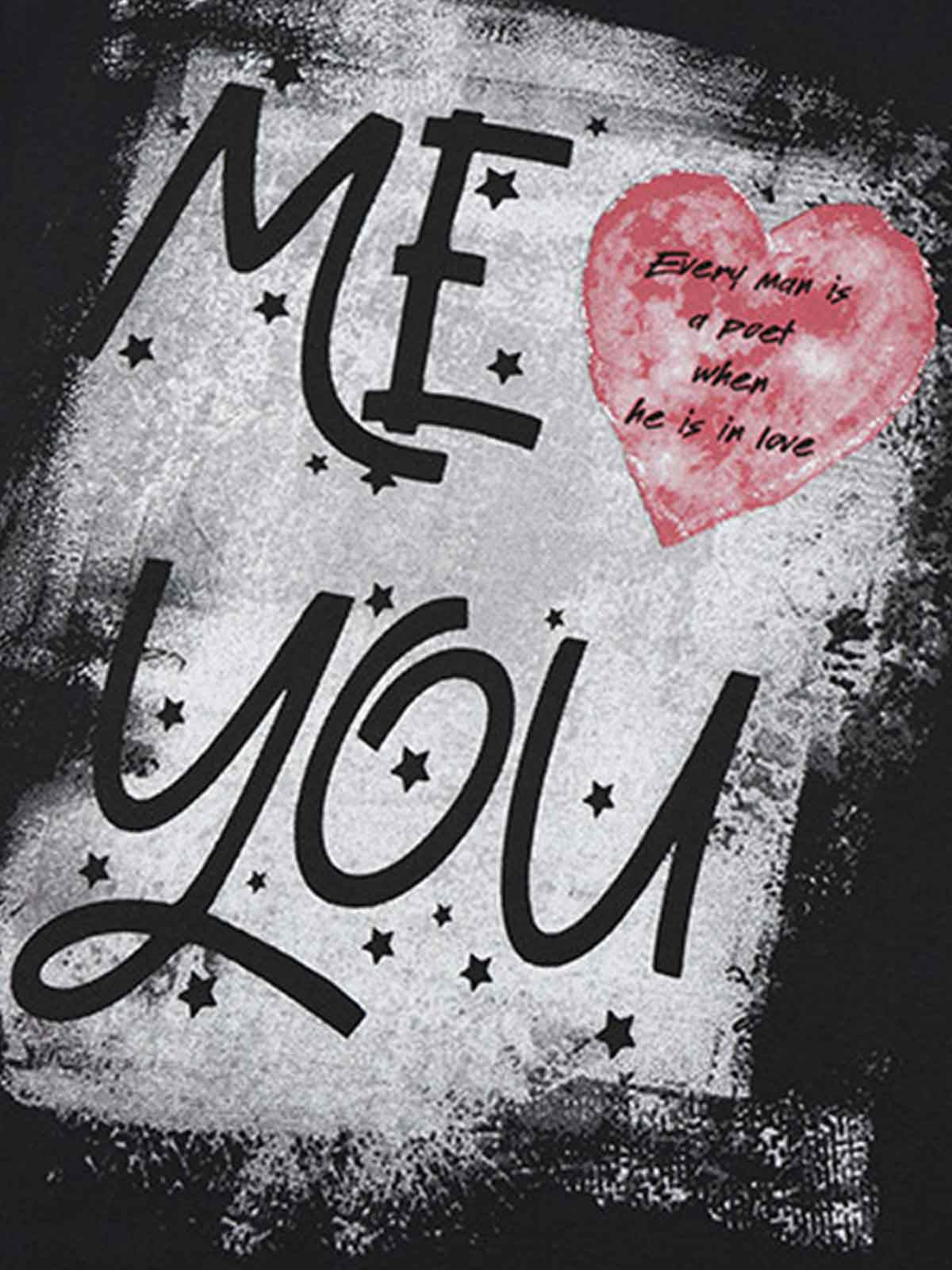 Grunge “ME YOU” Heart Graphic T-Shirt - Image 5