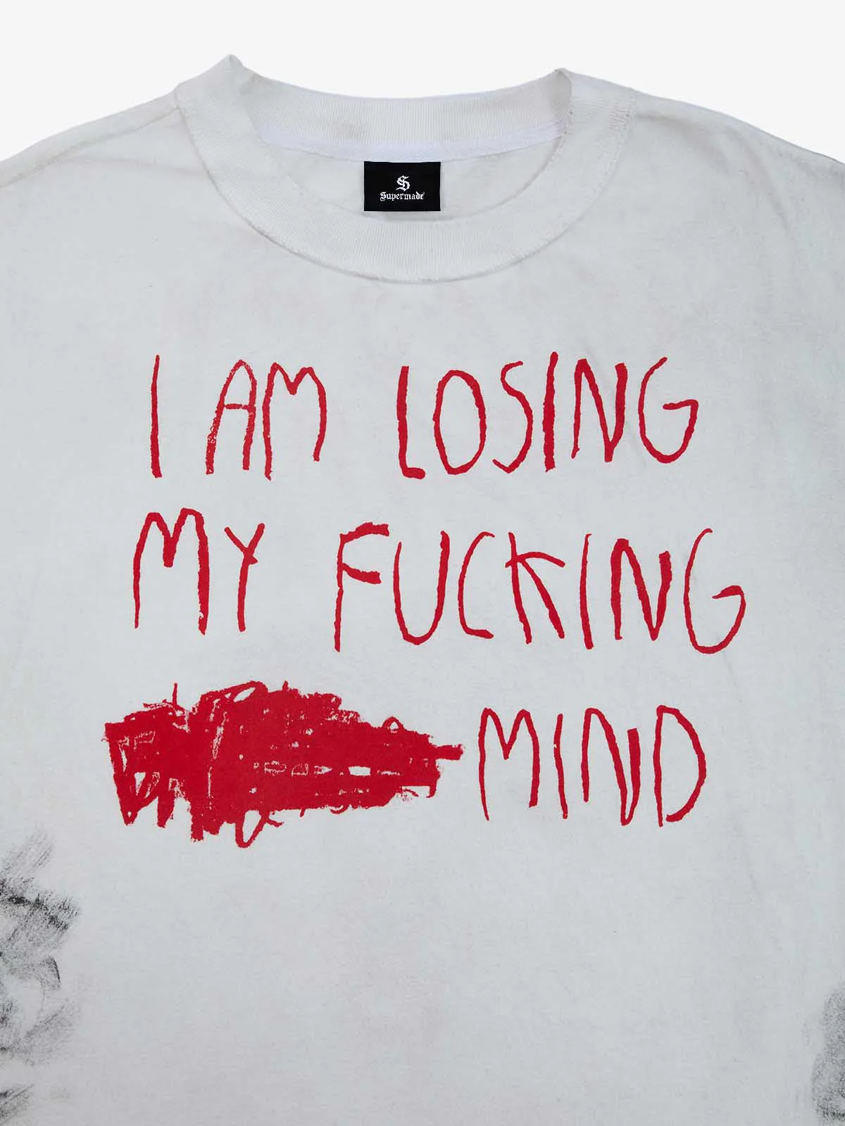 Grunge Slogan Print Distressed Raw Hem Sleeveless T-Shirt - Image 7
