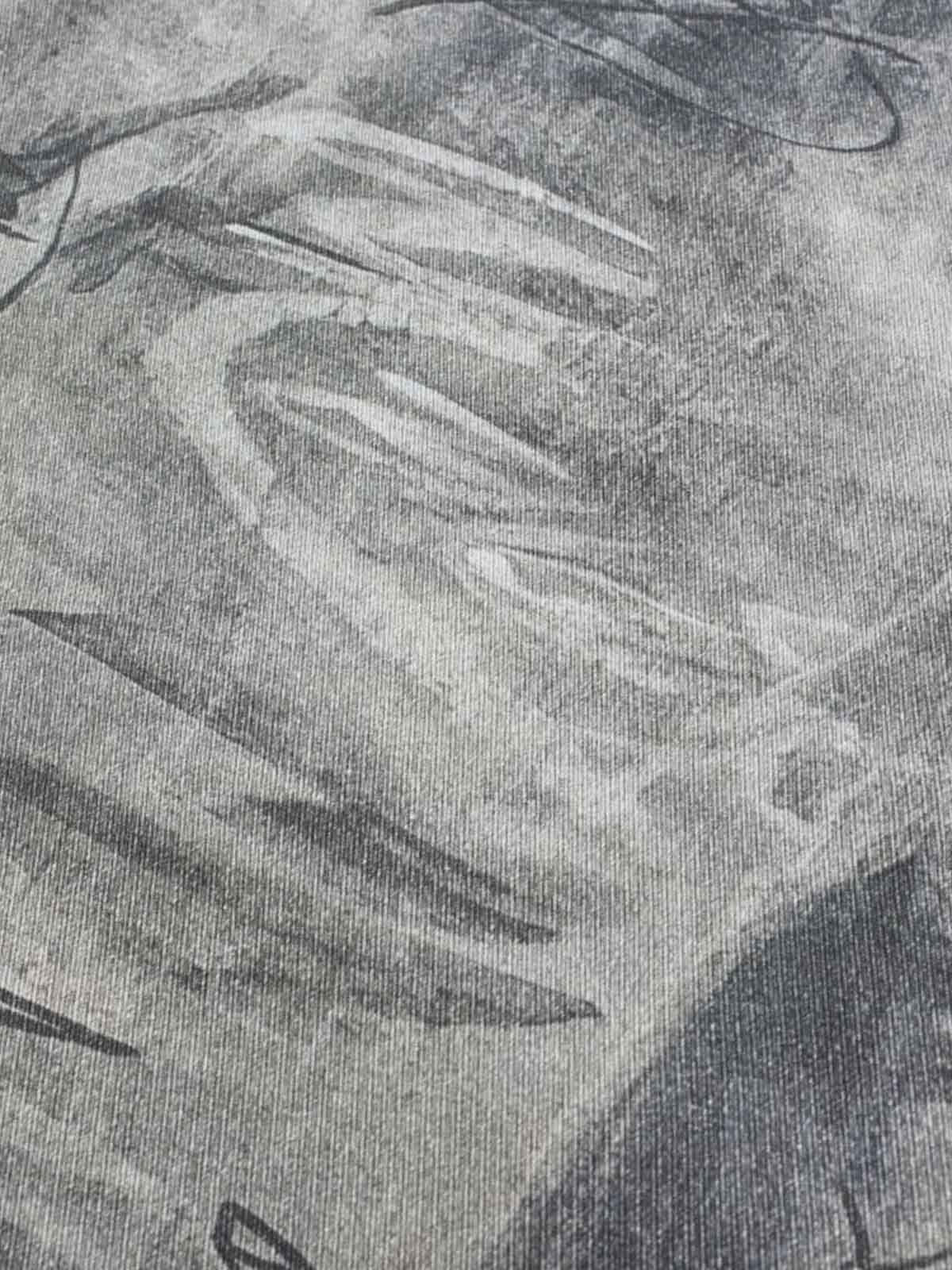 Hand Drawn Scribble Print Baggy Jeans - Image 9