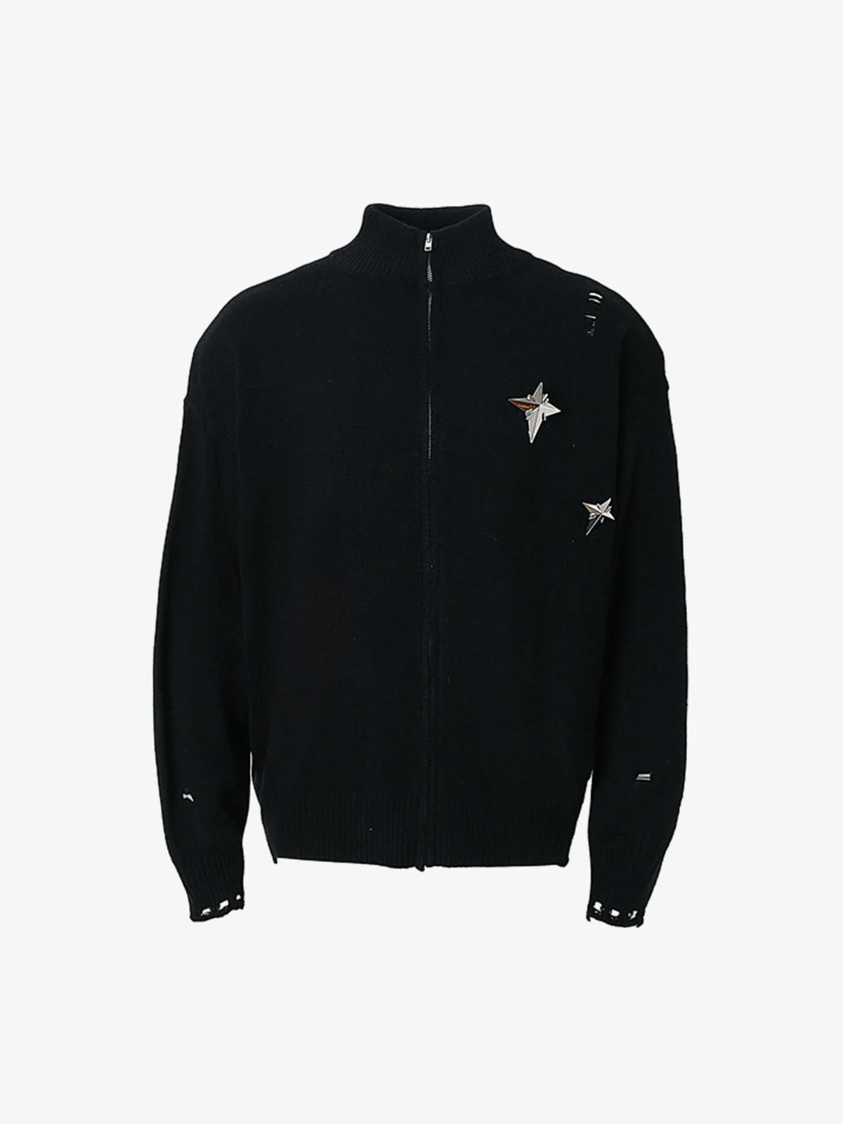 Heavy Cut Turtleneck Cardigan Zipper Sweater - Image 10