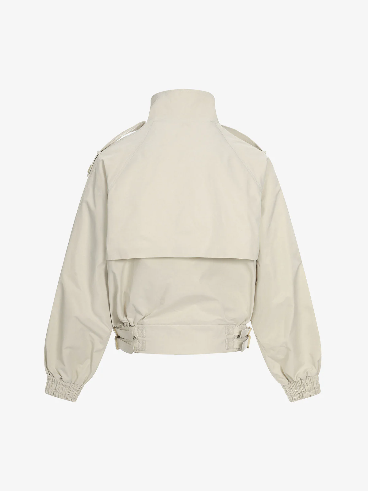 High Neck Belted Utility Cropped Jacket - Image 3