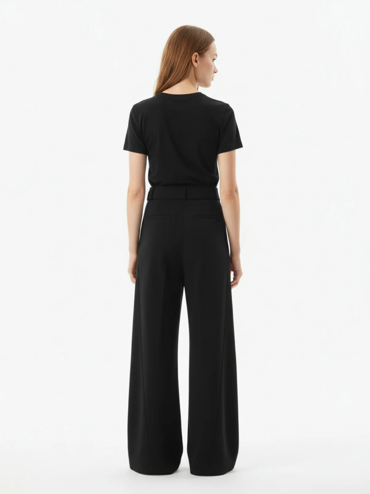 High Street Belt Pleated Flared Scimitar Pants - Image 4