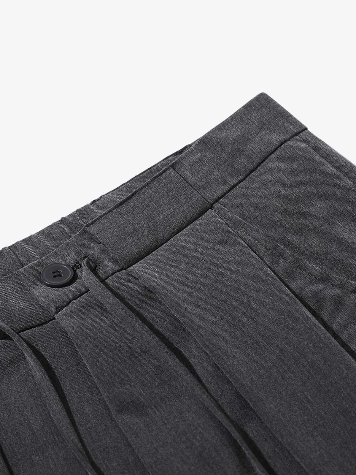 High Street Drawstring Design Pleated Flared Scimitar Pants - Image 8
