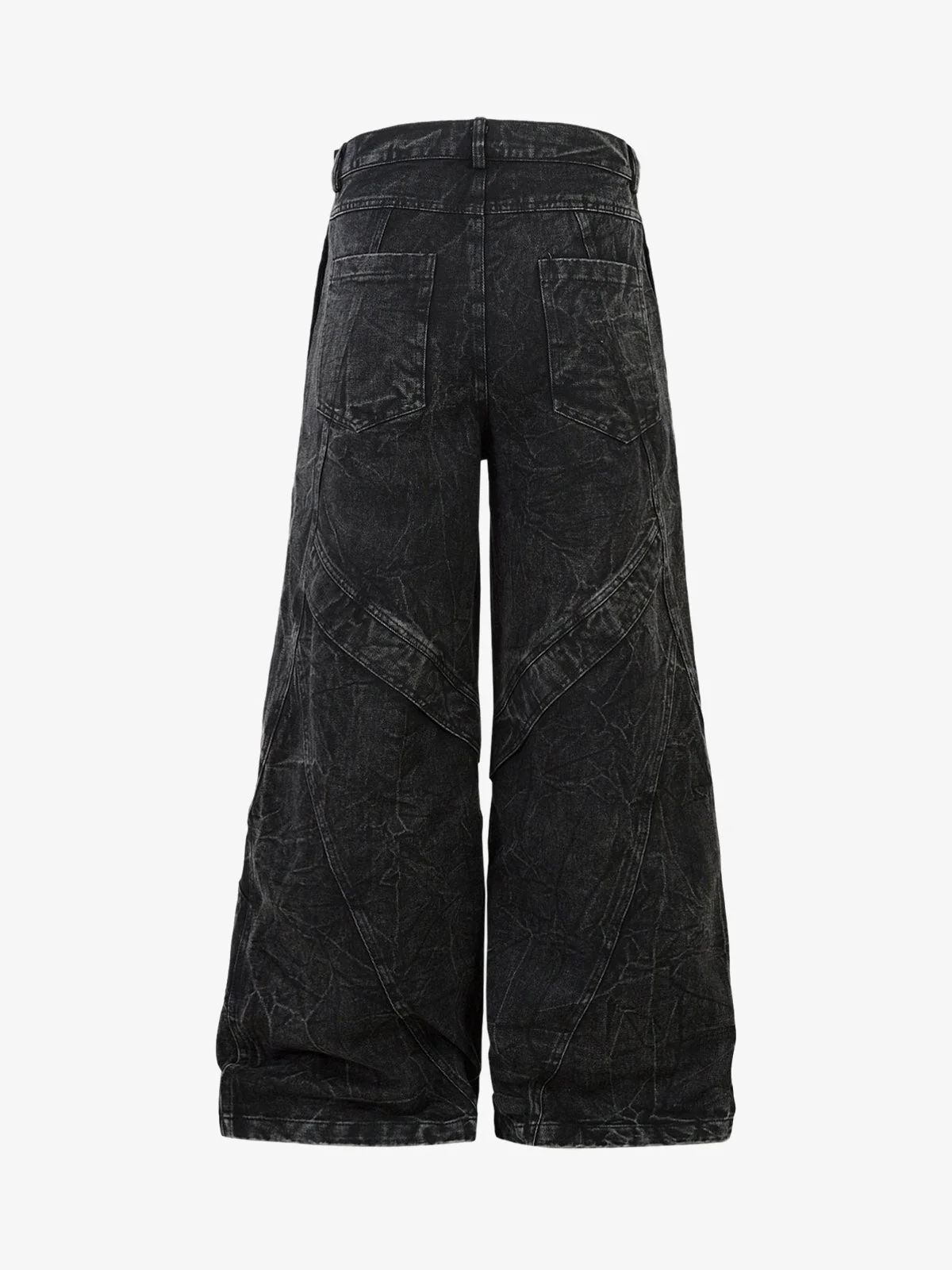 High Street Functional Structured Design Tie-Dye Baggy Jeans - Image 6