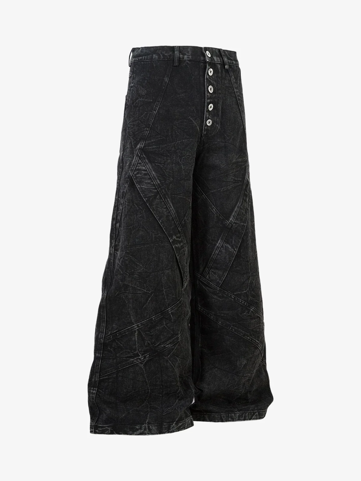 High Street Functional Structured Design Tie-Dye Baggy Jeans - Image 7