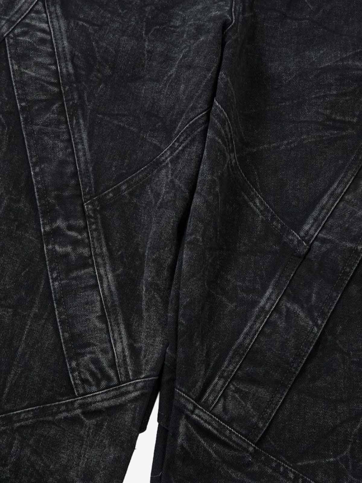 High Street Functional Structured Design Tie-Dye Baggy Jeans - Image 9